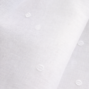 Visillo Modelo Bordado Puntos Blanco