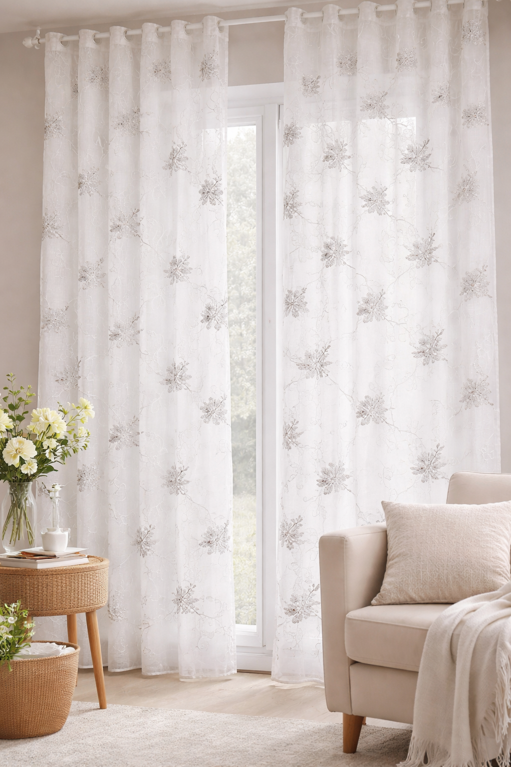 Visillo Modelo Sofia Gris