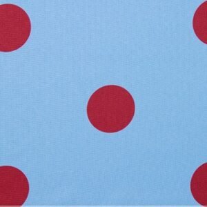 Tejido Strech Lunares Azul y Granate 5 cm