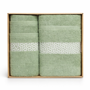 Juego de Toallas Jacquard Sumatra Verde