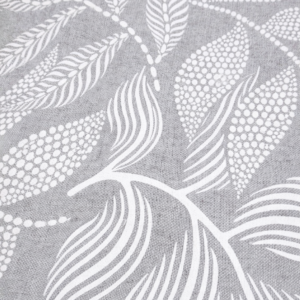 Loneta Estampada Rivia Gris y Blanco