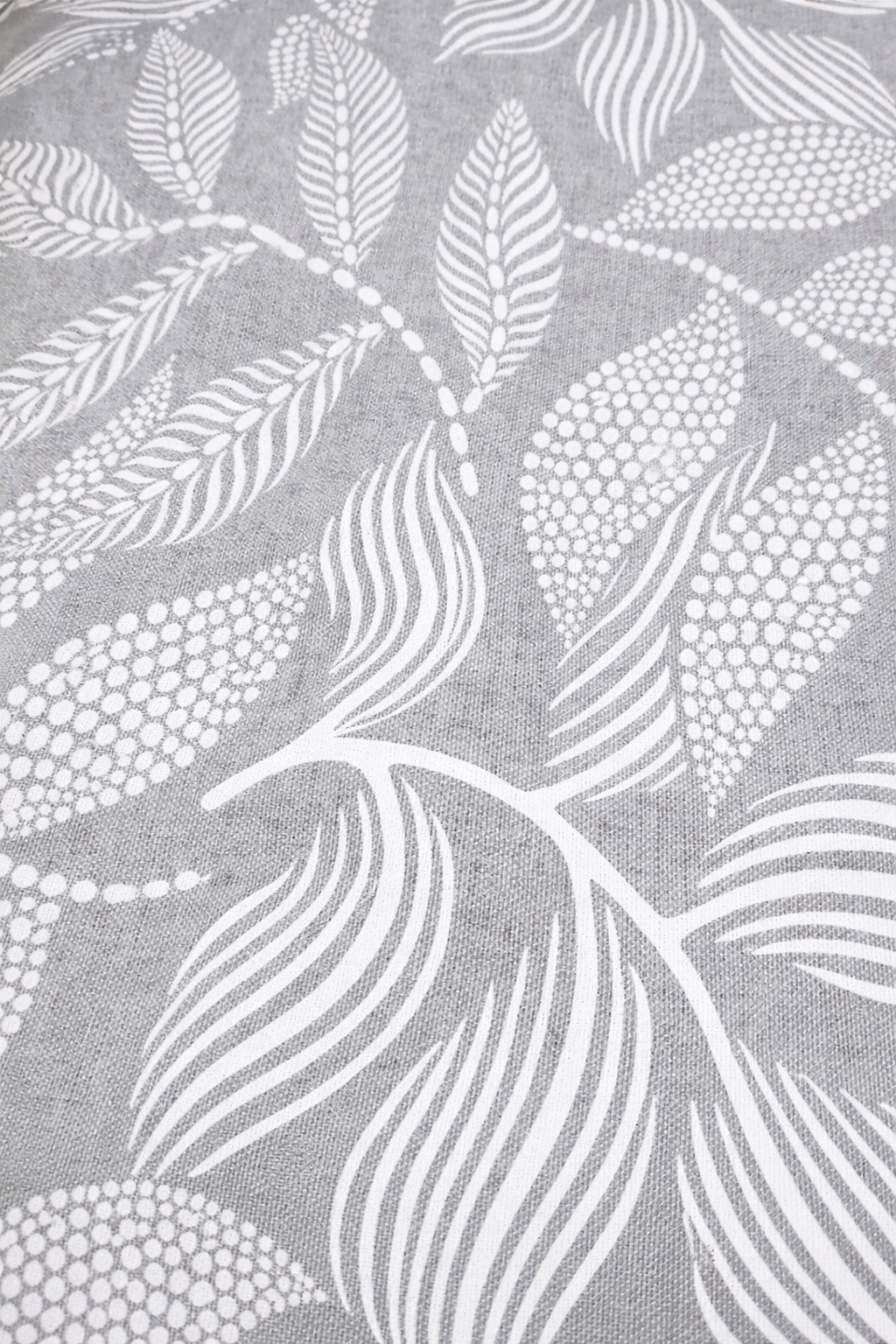 Loneta Estampada Rivia Gris y Blanco