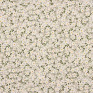 Loneta Estampada Flores Pradera Verde