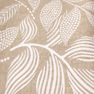 Loneta Estampada Rivia Beige y Blanco