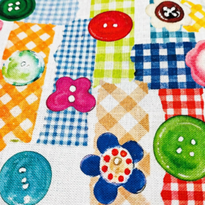 Tela algodón percal patchwork Botones
