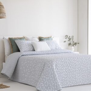 Conjunto de Colcha Jacquard Salta Gris