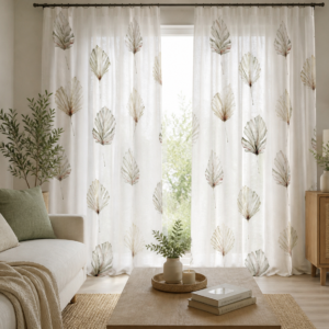Visillo Modelo Oasis Hojas Lino