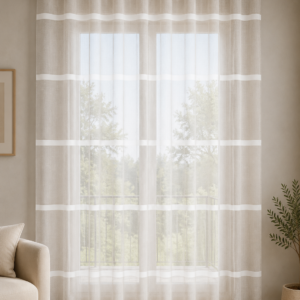 Visillo Odesa 5 Raya Horizontal 320 cm Blanco