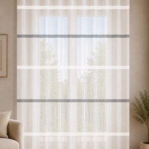Visillo Odesa 3 Raya Horizontal 320 cm Gris