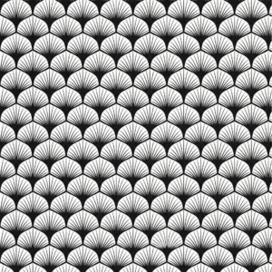 Tela Popelín Algodón Patchwork Hojas Negro
