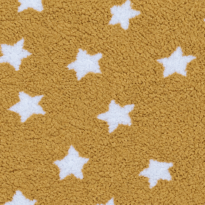 Tejido Sherpa Fleece Estrellas Mostaza