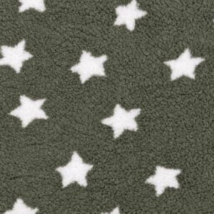 Tejido Sherpa Fleece Estrellas Verde