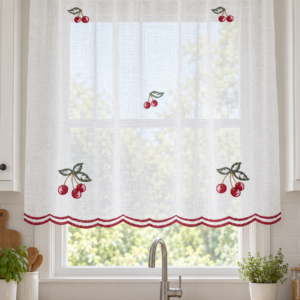 Visillo Cocina Cerezas Rojas 9639