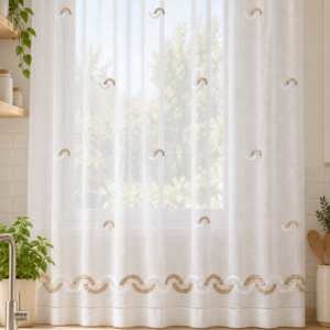 Visillo Cocina Eslabones Cuenca Beige