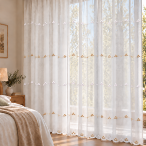 Visillo Milano Blanco y Beige