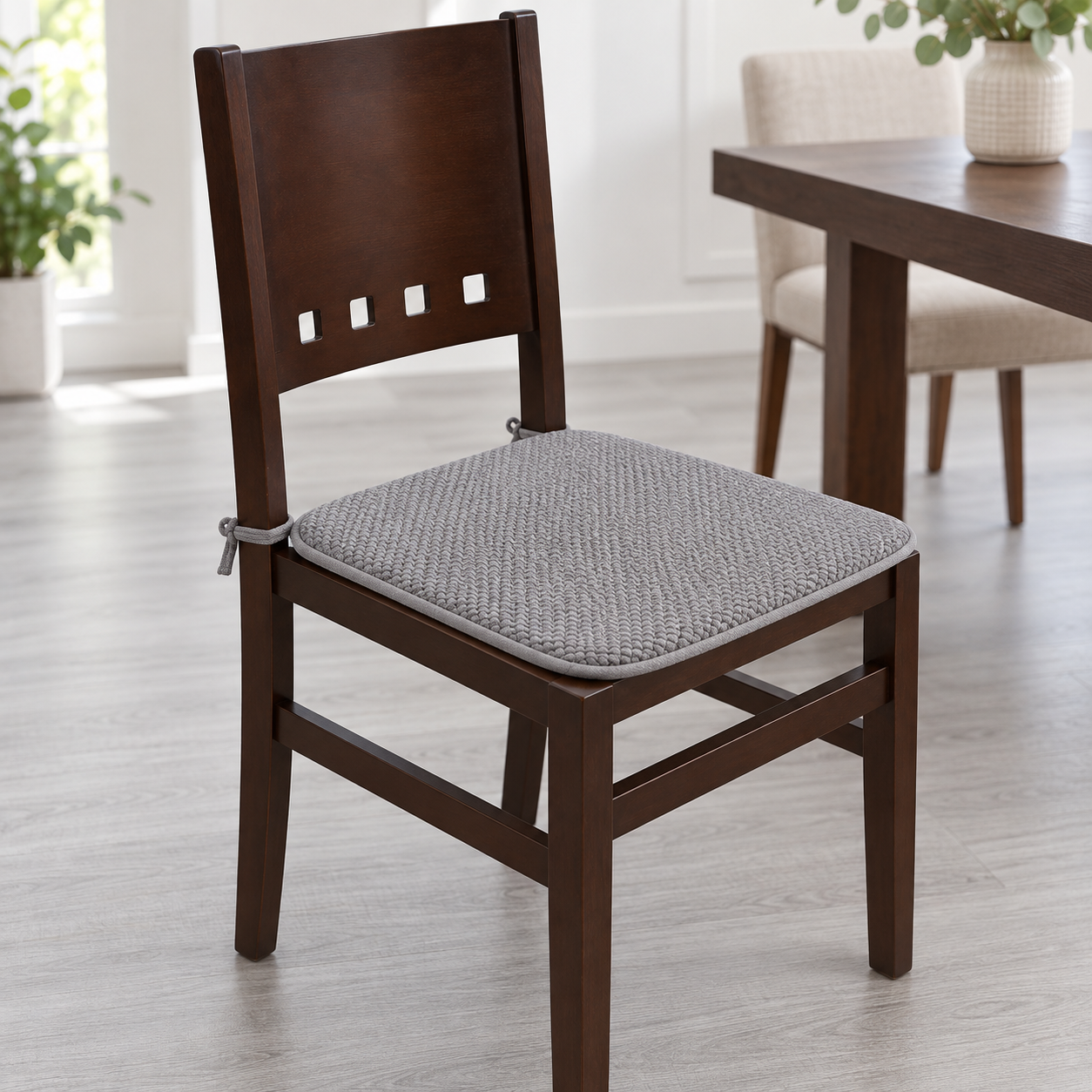 Set de 2 cojines de silla antideslizantes Dolz Gris