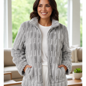 Bata Corta Modelo Aura Gris
