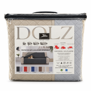 Salvasofás Reversible Dolz 3 plazas Lino/Gris